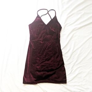 Red Velvet Spaghetti Strap Dress